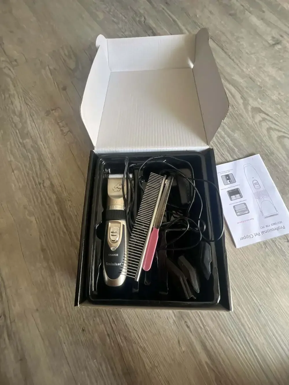 Sminiker Professional Rechargeable Cordless Pet Hair Clipper Pro Grooming Kit